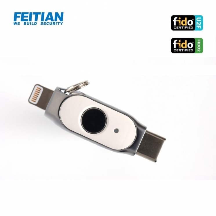 Токен iePass FIDO U2F FIDO2 Apple Lightning USB-C K44